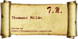 Thomasz Milán névjegykártya